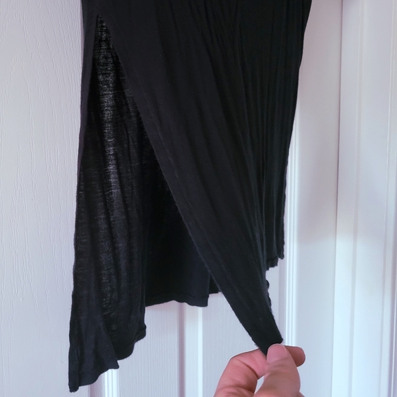 Nollie PacSun Split Side T-shirt Top Scoop Black XS - Picture 3 of 7